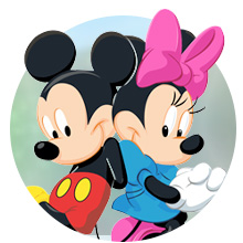 Disney Mickey und Minnie Mouse