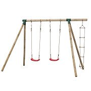 Swingking Wooden Swing with Climbing Ladder - Charlotte
