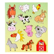 Sticker sheet of farm animals
