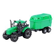 Cavallino Tractor with Horse Trailer Green, Scale 1:32