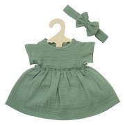 Doll dress Green with Ruffles, 28-35 cm