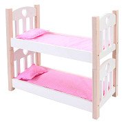 Dolls Bunk Bed Pink/White