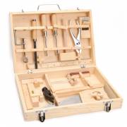 Wooden tool box, 16 pcs.