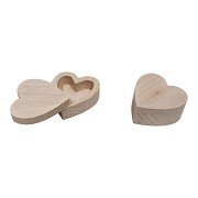 Jewelry box Heart shape Beech wood