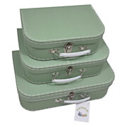 Cardboard Suitcase Set Green, 3 pcs.