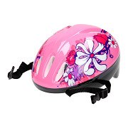 Bicycle helmet, size 50-54 - Pink / Flower white
