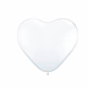 Herzballons - Weiß, 8 Stück.