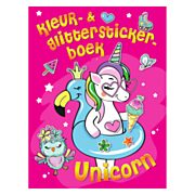 Farb- und Glitzer-Stickerbuch Einhorn