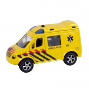 2- Play - Pull back Krankenwagen aus Druckguss NL mit Licht und Ton