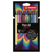 STABILO Pen 68 - Viltstift - ARTY - Set Met 12 Sets