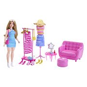 Barbie Fashionista Puppe mit Kleiderständer