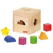 Goki Wooden Sorting Cube with Blocks