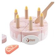 Classic World Wooden Birthday Cake with Candles, 16pcs.