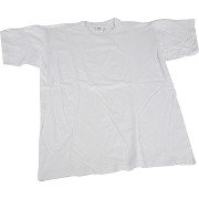 T-shirt Wit met Ronde Hals Katoen, 5-6 jaar