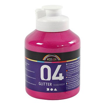 Glitzer-Acrylfarbe für Kinder – Rosa, 500 ml