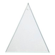 Glass Plate Triangle with Hole 8x9cm, 10pcs.