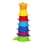 Stacking cups Caterpillar Deluxe, 7 pieces.