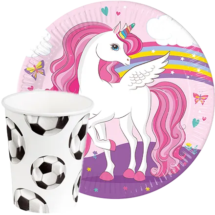 Teller und Becher für jede Kinderparty