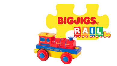 Bigjigs Rail, the largest collection of wooden trains and rails to build beautiful tracks.
