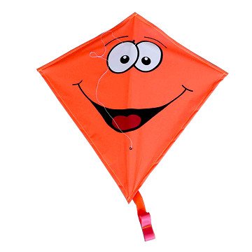 Rhombus Kite Diamond Smiley - Orange