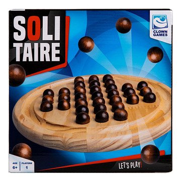Clown Games Solitaire Wood Board Game