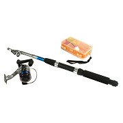 Game on Fishing Tele Casting Rute mit Zubehör, 2,10m