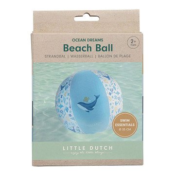 Little Dutch Ocean Dreams Beach Ball Blue, 35cm