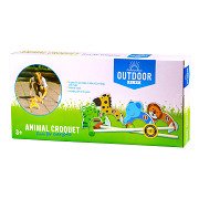 Outdoor Play Wooden Animal Croquet
