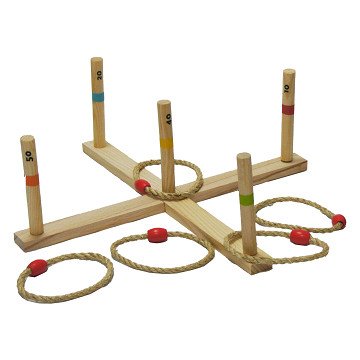 Outdoor Play Wooden Ring Throwing Game