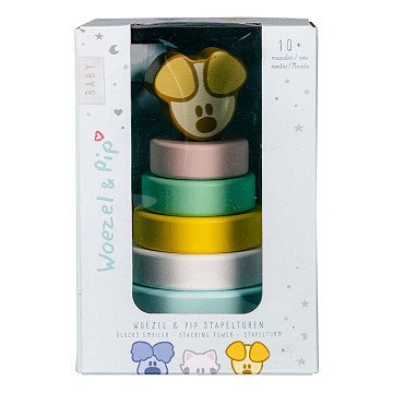 Woezel en Pip Pip Baby Stapelturm, 7-teilig.