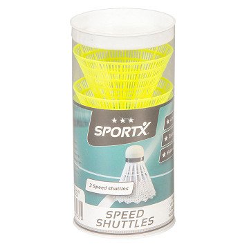 SportX Speed Badminton Shuttles in Tube 3 pcs.