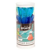 SportX Shuttle Feathers Colored in Tube, 3 pcs.