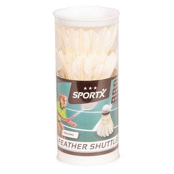 SportX Shuttle Springs White in Tube, 3 pcs.