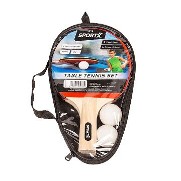 SportX Tafeltennis set incl. Ballen in Tas