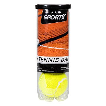 SportX Tennis Balls in Tube, 3 pcs.