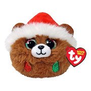 Ty Teeny Puffies Christmas Bear Pudding, 10cm