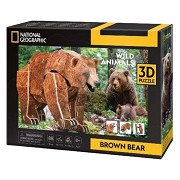Kubisches lustiges 3D-Puzzle National Geographic Braunbär