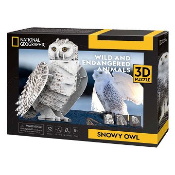 Cubic Fun 3D Puzzle National Geographic Snow Owl