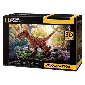 Cubic Fun 3D Puzzle National Geographic Velociraptor