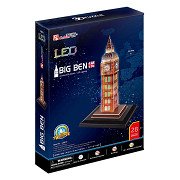 Kubisches lustiges 3D-Puzzle BIG Ben mit LED-Beleuchtung
