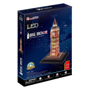Cubic Fun 3D Puzzel Big Ben met Led  Verlichting