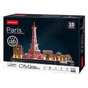 Cubic Fun 3D-Puzzle City Line Paris mit LED-Beleuchtung, 115 Teile.