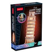 Kubisches lustiges 3D-Puzzle „Turm von Pisa“ mit LED-Beleuchtung