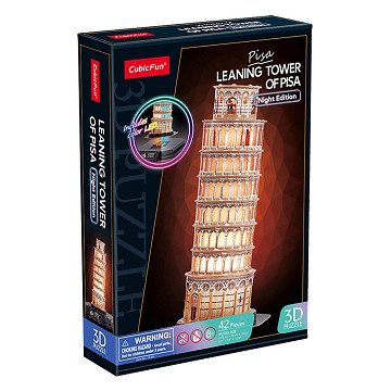 Cubic Fun 3D Puzzle Tower of Pisa with LED Lighting