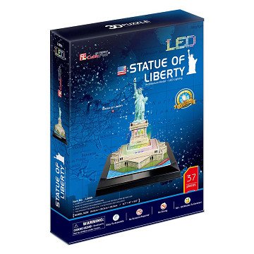 Cubic Fun 3D Puzzle Statue of Liberty with LED Lighting