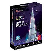 Kubisches lustiges 3D-Puzzle „Burj Khalifa“ mit LED-Beleuchtung