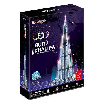 Cubic Fun 3D Puzzle Burj Khalifa with LED Lighting