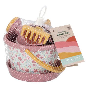 Little Dutch Pink Flower Strandset, 5-tlg.