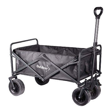 Outdoor Faltbarer Bolderwagen Schwarz
