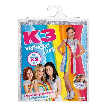 K3 Verkleedjurk Regenboog, 3-5 jaar